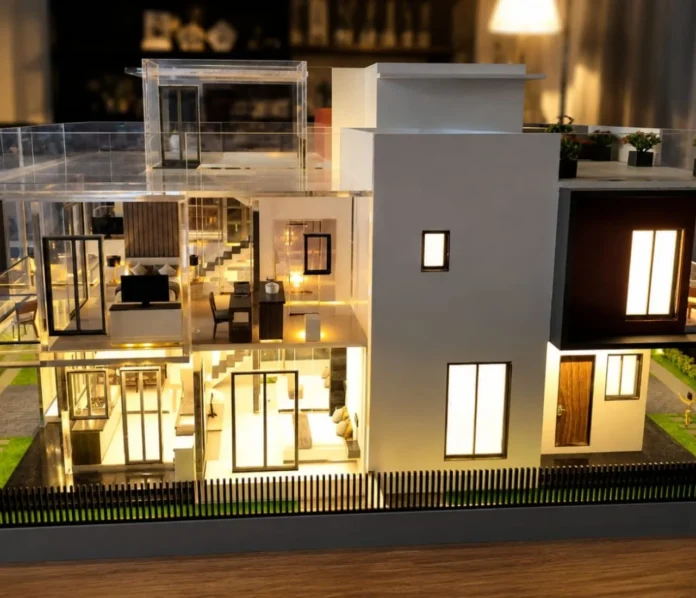 luxury villa scale model